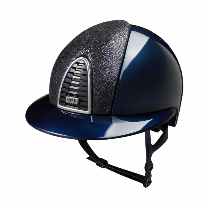 Casques D'Équitation À Visière Polo|Casques D'Équitation*KEP - Casque d'équitation Cromo 2.0 édition limitée Shine Glitter blue visière polo Bleu