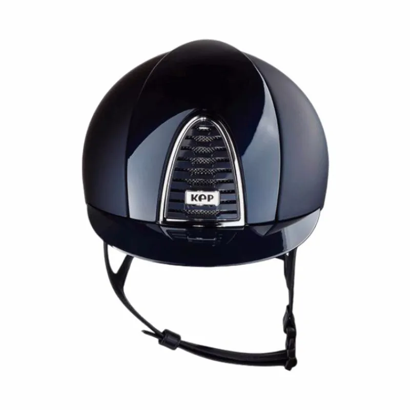 Clearance - Casque d'équitation Cromo 2.0 Textile/ Polish blue visière standard Casques D'Équitation|Cso