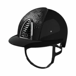 Sale - Casque d'équitation Cromo 2 polish black suédine avec brillants visière polo Casques D'Équitation À Visière Polo|Casques D'Équitation