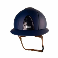 Discount - Casque d'équitation Cromo 2.0 Matt blue polo jugulaire beige Casques D'Équitation À Visière Polo|Casques D'Équitation