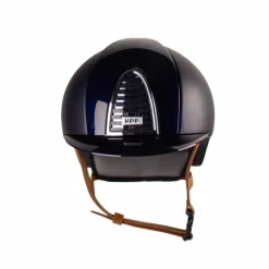 Discount - Casque d'équitation Cromo 2.0 Textile Polish blue visière standard jugulaire beige Casques D'Équitation À Visière Standard|Casques D'Équitation
