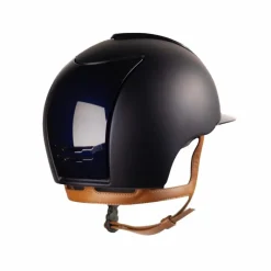 Discount - Casque d'équitation Cromo 2.0 Textile Polish blue visière standard jugulaire beige Casques D'Équitation À Visière Standard|Casques D'Équitation