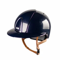 Casques D'Équitation À Visière Polo|Casques D'Équitation*KEP - Casque d'équitation Cromo 2.0 Diamond blue polo jugulaire beige Marine