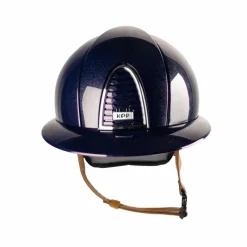 Casques D'Équitation À Visière Polo|Casques D'Équitation*KEP - Casque d'équitation Cromo 2.0 Diamond blue polo jugulaire beige Marine