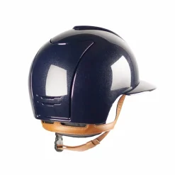 Casques D'Équitation À Visière Polo|Casques D'Équitation*KEP - Casque d'équitation Cromo 2.0 Diamond blue polo jugulaire beige Marine