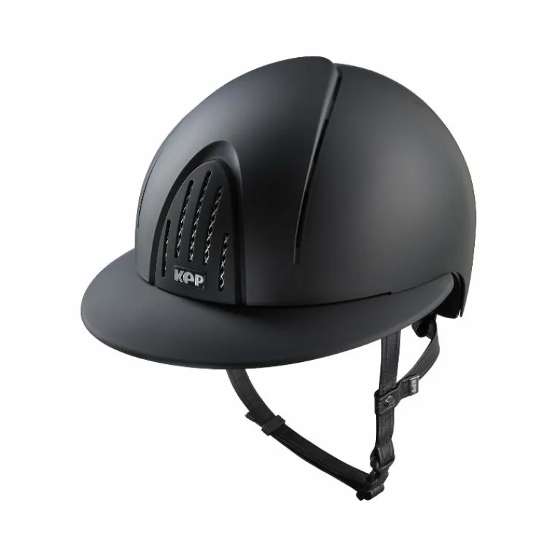 Casques D'Équitation À Visière Polo|Casques D'Équitation*KEP - Casque d'équitation Smart Nova Textile black visière polo Noir