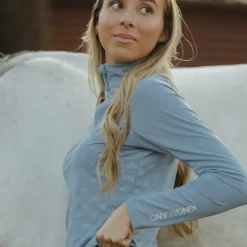 Hot - T-shirt manches longues uv protection femme KLHavanna blue faded denim T-Shirts Et Baselayers