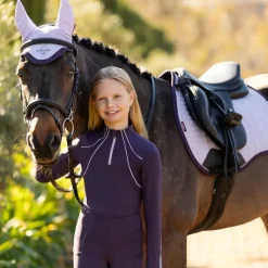 T-Shirts Et Baselayers*LeMieux - Baselayer manches longues enfant Rider Mia Mesh juniper Violet