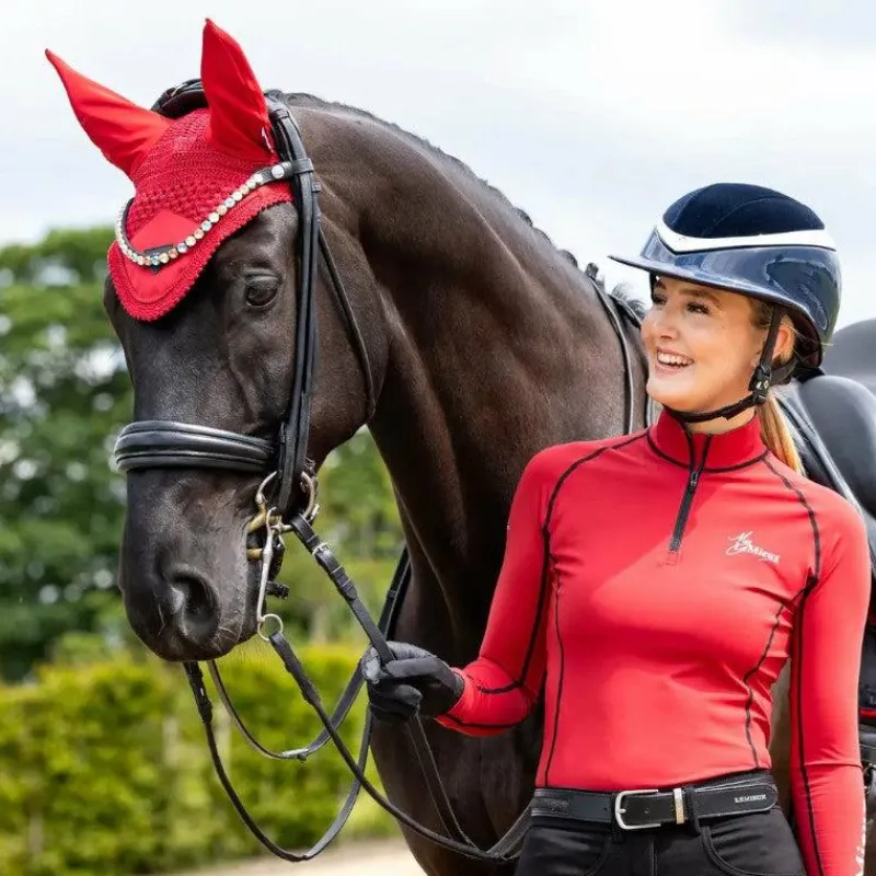 Bonnets Poneys|Bonnets Pour Chevaux*LeMieux - Bonnet anti-mouches Loire chilli Rouge