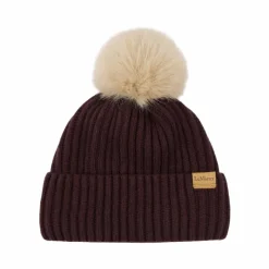 Bonnets/ Bandeaux*LeMieux - Bonnet femme côtelé Clara damson Bordeaux