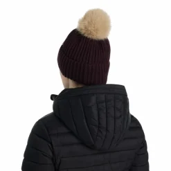 Bonnets/ Bandeaux*LeMieux - Bonnet femme côtelé Clara damson Bordeaux