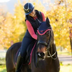Bonnets Pour Chevaux*LeMieux - Bonnet pour chevaux anti-mouches Loire / cranberry Marine