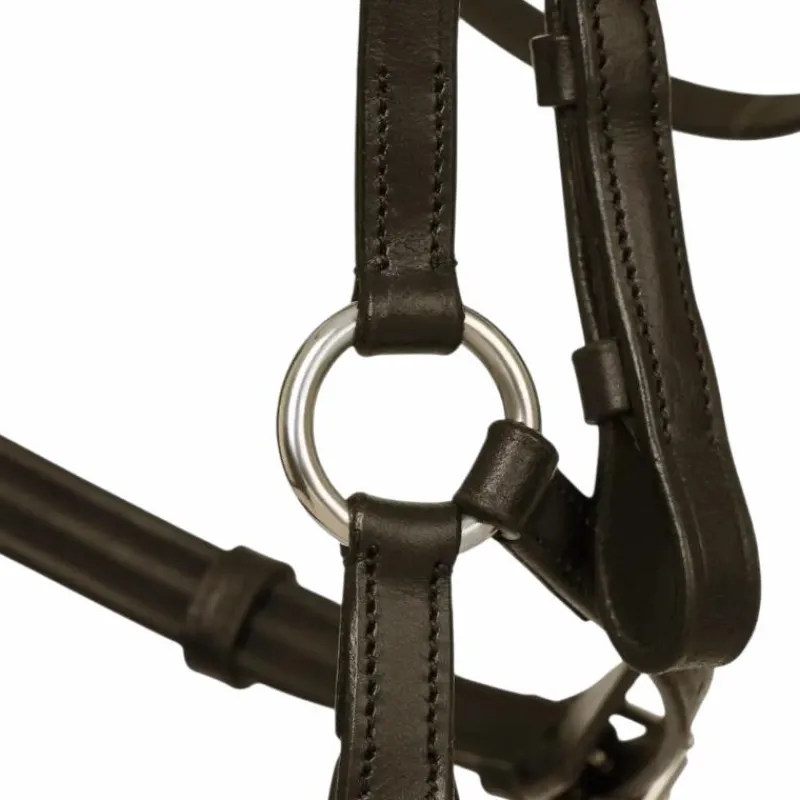 Bridons Poneys|Bridons*LeMieux - Bridon Arika muserolle basse / argent Marron