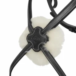 Bridons Poneys|Bridons*LeMieux - Bridon muserolle croisée Arika / argent Noir