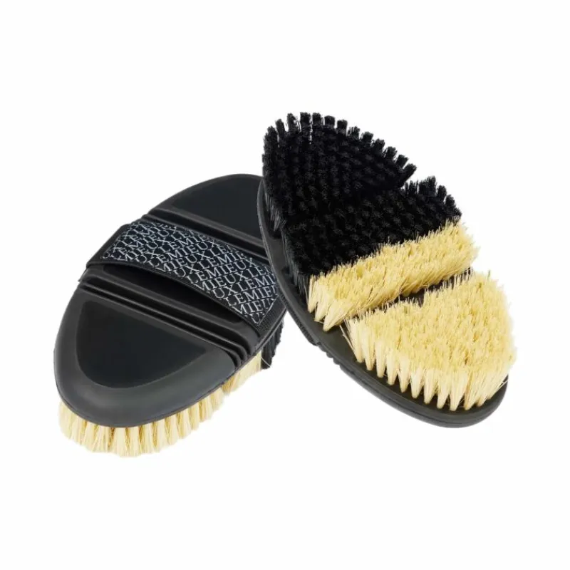 Brosses Multifonctions*LeMieux - Brosse de pansage Flexi Half & Half Finishing Noir