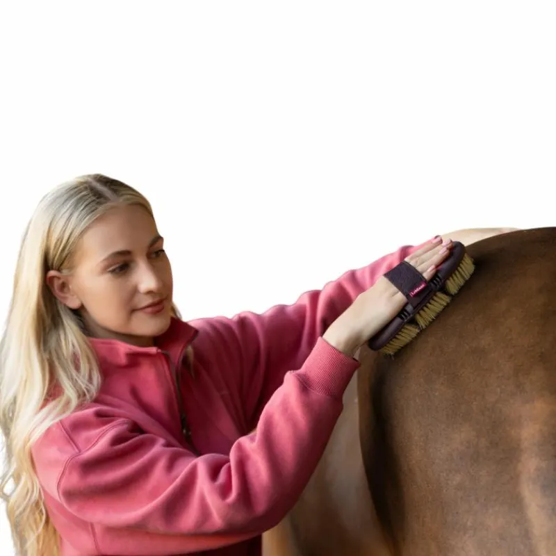 Bouchons*LeMieux - Brosse dur Flexi Scrubbing cranberry Rose