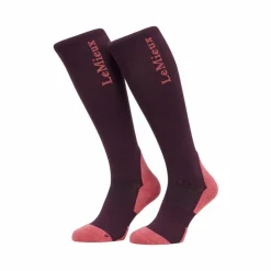 Hot - Chaussettes d'équitation Performance damson Chaussettes D'Équitation