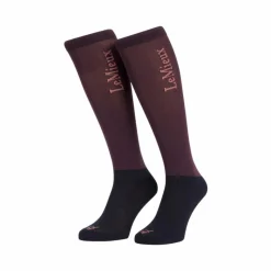 Chaussettes D'Équitation*LeMieux - Chaussettes d'équitation damson (x2) Bordeaux