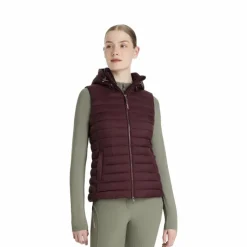 Blousons Et Manteaux*LeMieux - Doudoune sans manche à capuche femme Rose damson Bordeaux