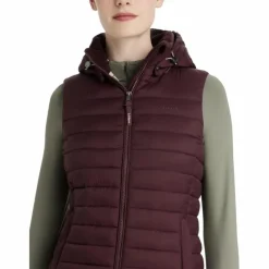 Blousons Et Manteaux*LeMieux - Doudoune sans manche à capuche femme Rose damson Bordeaux
