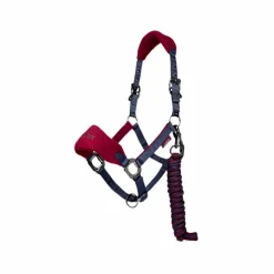 Ensembles Licols Et Longes*LeMieux - Ensemble licol + longe Vogue bleu/ Bordeaux