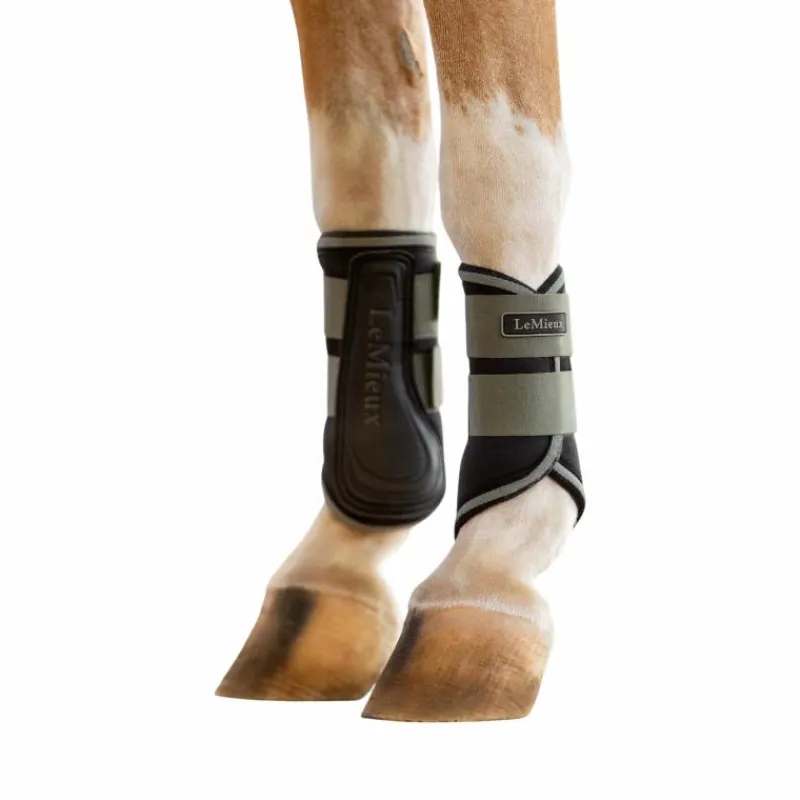 Guêtres Ouvertes Poneys|Guêtres Ouvertes*LeMieux - Guêtres souples de travail rosemary Vert