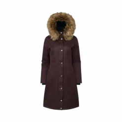 - Manteau d’équitation imperméable long femme Anya damson Blousons Et Manteaux