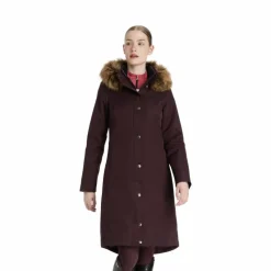 - Manteau d’équitation imperméable long femme Anya damson Blousons Et Manteaux