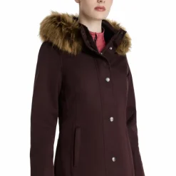 - Manteau d’équitation imperméable long femme Anya damson Blousons Et Manteaux