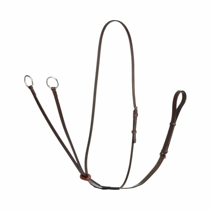 New - Martingale à anneaux Arika havane/ argent Enrênements Poneys|Martingales