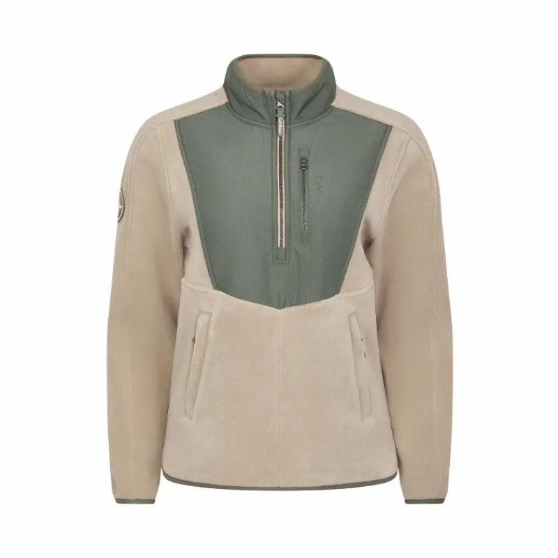 Hot - Polaire bi-matière col zippé femme Clara rosemary Pulls Et Gilets