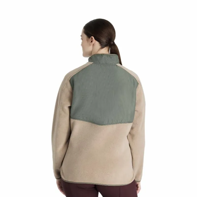 Hot - Polaire bi-matière col zippé femme Clara rosemary Pulls Et Gilets