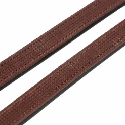 Clearance - Rênes doublées Hunter havane/ argent Rênes Et Arrêtoirs De Rênes Poneys|Rênes Et Arrêtoirs De Rênes