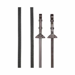 Rênes Et Arrêtoirs De Rênes Poneys|Rênes Et Arrêtoirs De Rênes*LeMieux - Rênes en caoutchouc souple havane/ laiton Marron