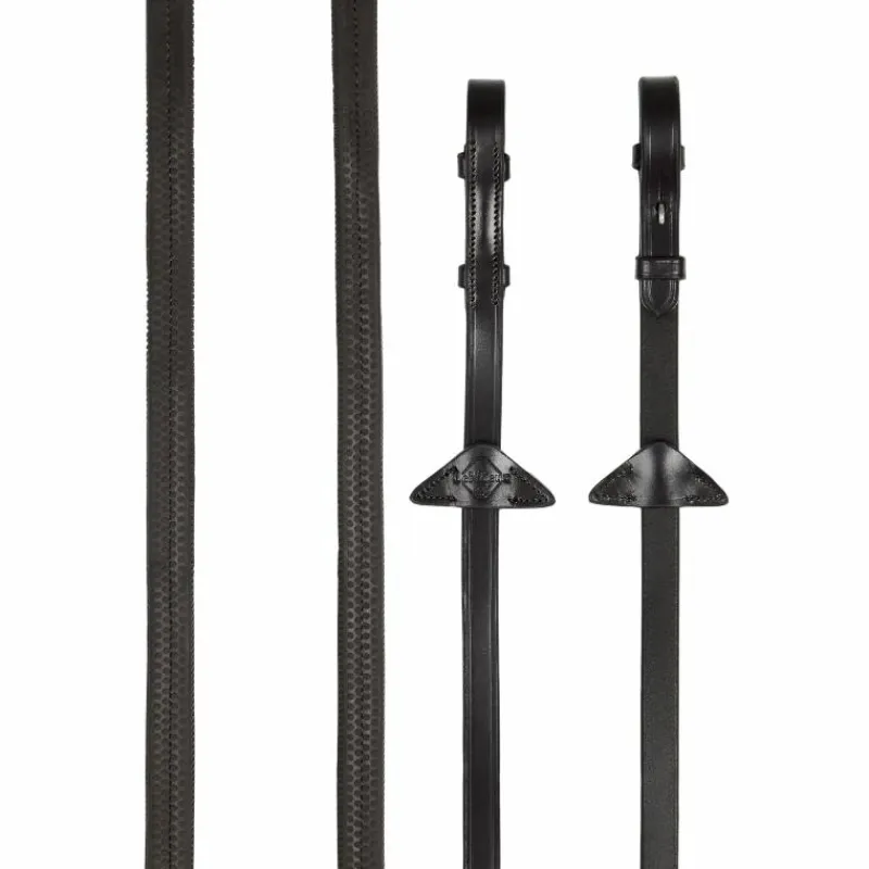 Rênes Et Arrêtoirs De Rênes Poneys|Rênes Et Arrêtoirs De Rênes*LeMieux - Rênes en caoutchouc / argent Marron