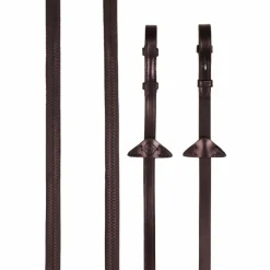 Rênes Et Arrêtoirs De Rênes Poneys|Rênes Et Arrêtoirs De Rênes*LeMieux - Rênes en caoutchouc havane/ argent Marron