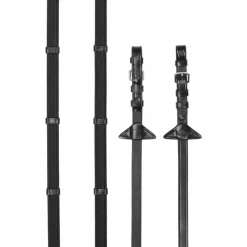 New - Rênes en caoutchouc grip Continental / argent Rênes Et Arrêtoirs De Rênes Poneys|Rênes Et Arrêtoirs De Rênes