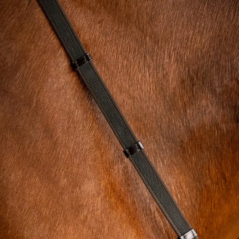 Rênes Et Arrêtoirs De Rênes Poneys|Rênes Et Arrêtoirs De Rênes*LeMieux - Rênes en caoutchouc grip Continental havane/ argent Marron