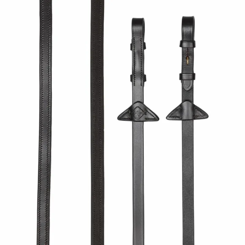 Rênes Et Arrêtoirs De Rênes Poneys|Rênes Et Arrêtoirs De Rênes*LeMieux - Rênes en caoutchouc doublé sur la moitié Rubber Half / laiton Marron