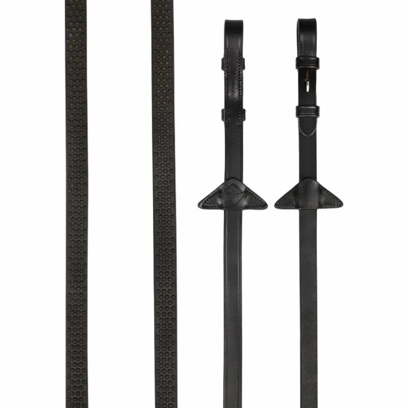 Rênes Et Arrêtoirs De Rênes Poneys|Rênes Et Arrêtoirs De Rênes*LeMieux - Rênes en caoutchouc souple Soft / argent Marron