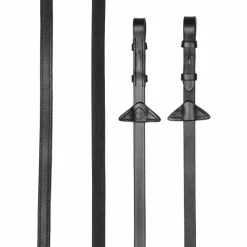 Online - Rênes en caoutchouc doublées sur la moitié Rubber Half / argent Rênes Et Arrêtoirs De Rênes Poneys|Rênes Et Arrêtoirs De Rênes