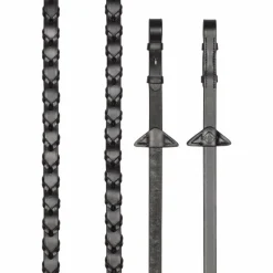 Rênes Et Arrêtoirs De Rênes Poneys|Rênes Et Arrêtoirs De Rênes*LeMieux - Rênes tressées cuir / argent Marron