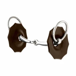 Accessoires De Mors*LeMieux - Rondelles de mors en caoutchouc Contoured Marron