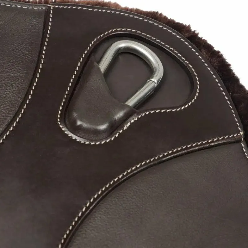 Bavettes Courtes*LeMieux - Sangle bavette courte doublure laine synthétique Arika Marron