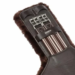 Bavettes Courtes*LeMieux - Sangle bavette courte doublure laine synthétique Arika Marron