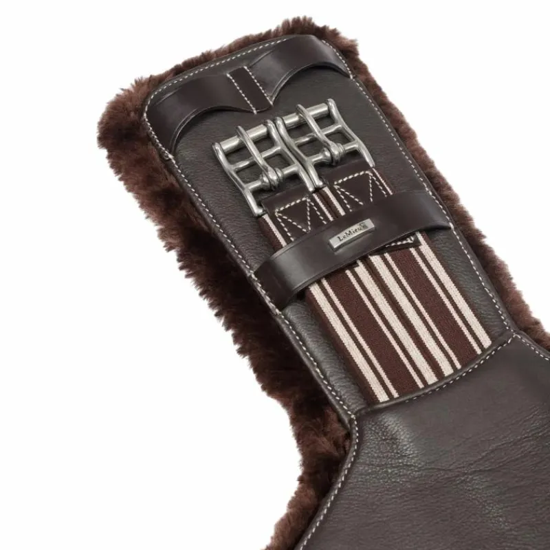 Bavettes Courtes*LeMieux - Sangle bavette courte doublure laine synthétique Arika Marron