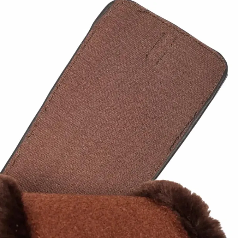 Bavettes Courtes*LeMieux - Sangle bavette courte doublure laine synthétique Arika Marron