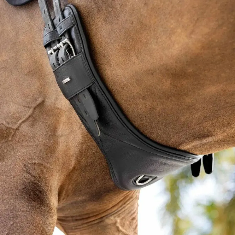 Sangles Courtes*LeMieux - Sangle courte de dressage cuir Arika Noir