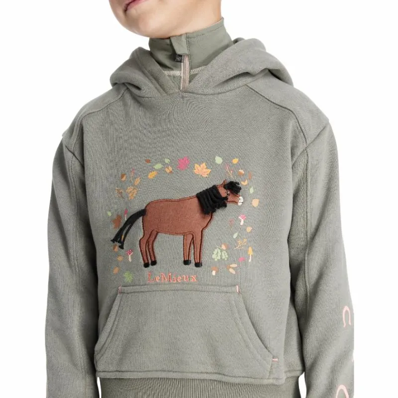 Pulls Et Gilets*LeMieux - Sweat à capuche enfant Mini Romi rosemary Vert