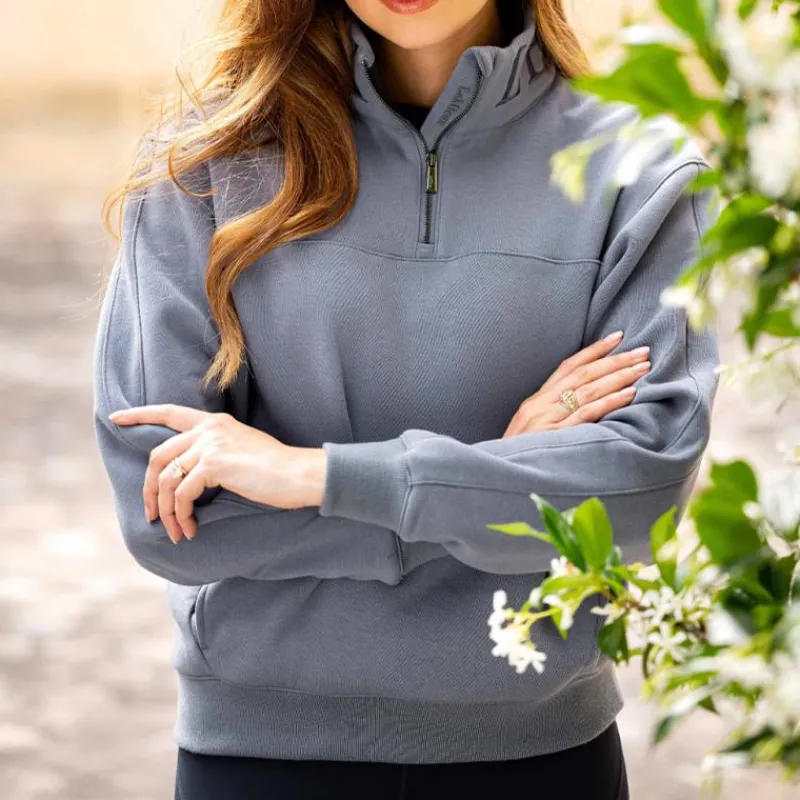 Pulls Et Gilets*LeMieux - Sweat à col zippé femme Kali jay Bleu